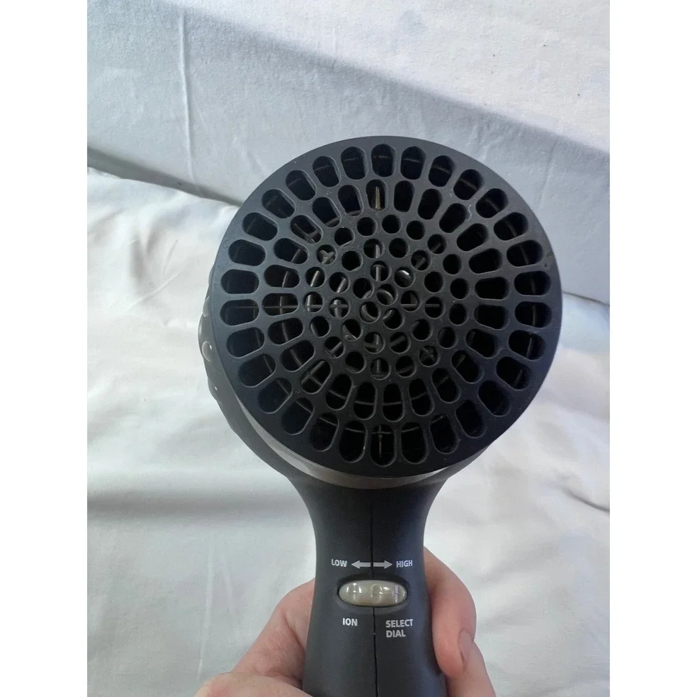Revlon 1875 Ion Select Hair Dryer Silver Black Ionic Blow Dryer Cold Shot Button
